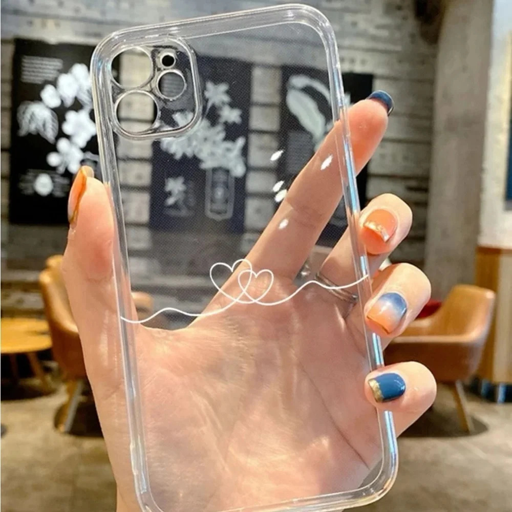 ⚠️Clearance iPhone 14/Pro/Pro Max Clear Heart Phone Case - Picture 2 of 4